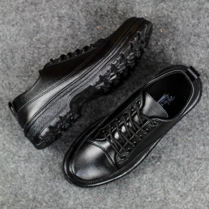 Sepatu Pantofel Pria Kulit Sepatu Kerja Full Hitam Docmart
