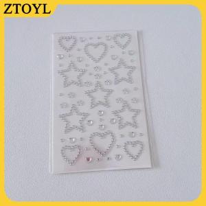 ZTOYL 3D Sao Trái Tim Pha Lê Dán Trẻ Em Tự Làm Trang Trí Tự Dính Đồ Trang Sức Thủ Công Mỹ Nghệ Lấp Lánh Rhinestone Dán Cô Gái Quà Tặng