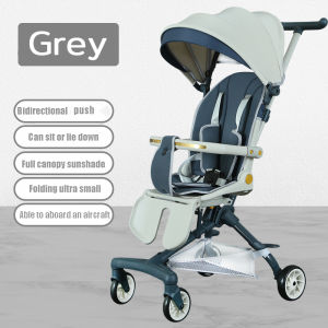 Stroller Multifungsi MMFLIGHT - Ringan & Lipat Dua Cocok untuk Travel Keluarga Warna Abu-abu