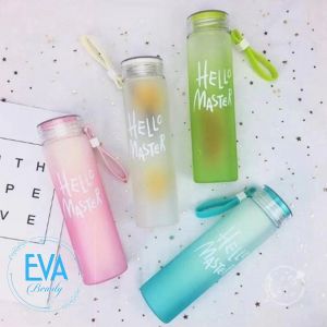 Set 4 Bình Nước Thuỷ Tinh Hello Master Dáng Thể Thao