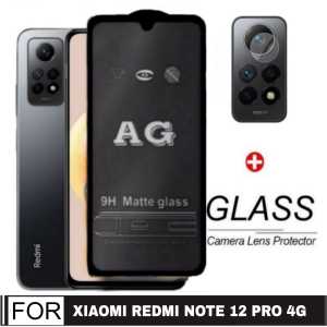 PAKET 2 INC 1 TEMPERED GLASS AG MATTE / KACA HITAM / ANTI MINYAK FOR XIAOMI REDMI 12 2023 / REDMI NOTE 12 4G / REDMI NOTE 12 PRO 4G / REDMI NOTE 12 PRO 5G / INFINIX ZERO 5G 2023 / INFINIX ZERO 20 2022