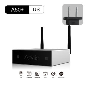 Arylic A50+ Home WiFi and Bluetooth-compatible HiFi Stereo Class D digital multiroom amplifier with Airplay Equalizer Free App