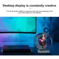 (YERF) 3D Fan Hologram Projector Desktop LED Sign Holographic Lamp Player Remote Display Support Images and Video Suitable for Placing on Desks, Restaurants, Homes, Etc. to Increase the Fun. 