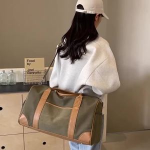Large-capacity travel bag for cross-border use outdoor travel luggage bag womens sports and fitness bag mens tote bag vintage canvas bag