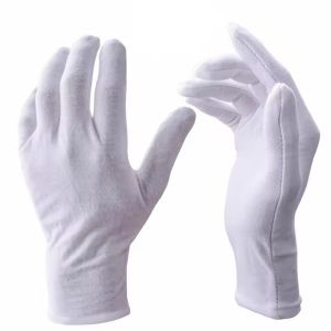 10/30/50 Pairs White Cotton Work Gloves / for Inspection Cleaning SPA Gloves Ceremonial / High Stretch Protective Gloves / Household Cleaning Tools