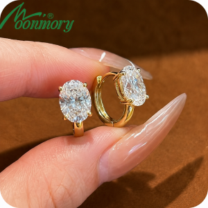 Moonmory Environmentally Friendly Brass Marquise Zirconia Hoop Earring For Women Luxury Minimalist 18K Gold Plated Pear Earring2026