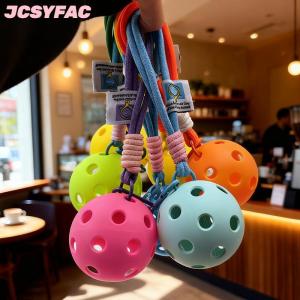 JCSYFAC Sáng Tạo Pickleball Vợt Kim Loại Keychain Đầy Màu Sắc Rỗng Golf Bóng Móc Khóa Dink Bóng Người hâm mộ Đảng Quà Tặng Túi Mặt Dây Chuyền