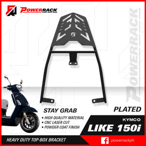 KYMCO LIKE 150 I STAY GRAB / TOPBOX BRACKET / BLACK POWDER COATED / HEAVY DUTY / ORIGINAL / LIFETIME WARRANTY / LIKE150