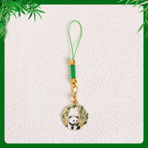 [SPRINTT] GK063 Gantungan HP Panda Lucu Bamboo Daun Keychain China gantungan kunci mobil / tas / hp Gantungan Kunci Pria Wanita