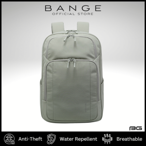 BANGE 7839 City Walk Backpack NEW ARRIVAL | Fits 15.6" Laptop & 12.9" Tablet | (46x29x18cm) (24L) 0.91kg | Waterproof Nylon Fabric | Anti-Theft Design | Quality Zipper | Premium Professional Travel Business Bag