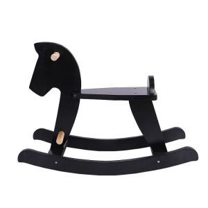 Wooden Rocking Horse Baby Wood Ride On Toys for 3-5 Year Old White Rocker Toy for Kid Toddler Ride Animal
