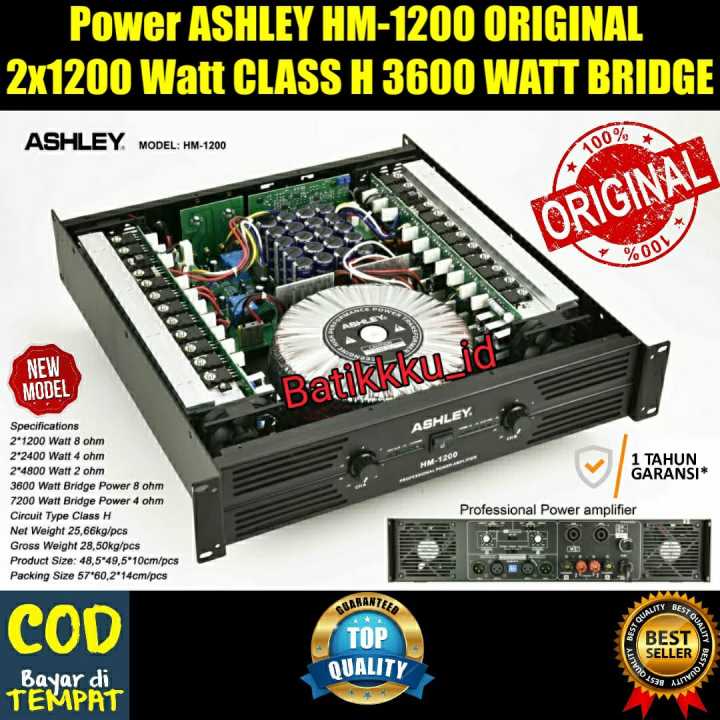[ORIGINAL] POWER ASHLEY HM 1200 HM1200 ORIGINAL 2x1200 WATT CLASS H 2CH
