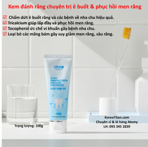 Combo 2 tuýp Kem đánh răng dứt điểm ê buốt và nhạy cảm của răng phục hồi men răng và ngăn ngừa bệnh nha chu - Atomy Sensitive Teeth And Gums Toothpaste 100g - 애터미 이앤몸 치약 - Атоми Паста для чувствительных зубов и десен