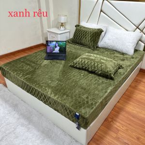 Bộ Ga Gối 3 Món Nỉ Nhung Tuyết COCO |Ga Gối Nỉ Nhung đầy đủ kích cỡ m6/m8/2m2 mềm mịn siêu ấm [Nâu Nhạt]