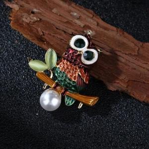 [COD] Abulaia Vintage Exquisite Cartoon Owl Brooch Fashion Temperament Animal Corsage Pins Versatile Jewelry Clothing Accessories Gifts