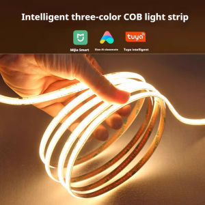 Tuya-Compatible Smart COB LED Strip 24V | 3-Color Dimming Adjustable Brightness & Color Temperature (2700K-6500K) | Seamless Pairing with Doodle Smart