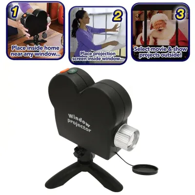 [pantorastar] Halloween Projector Halloween Window Projector Lights With Tripod For Home Show Christmas Movies Party Decorations 100-240V UK Plug