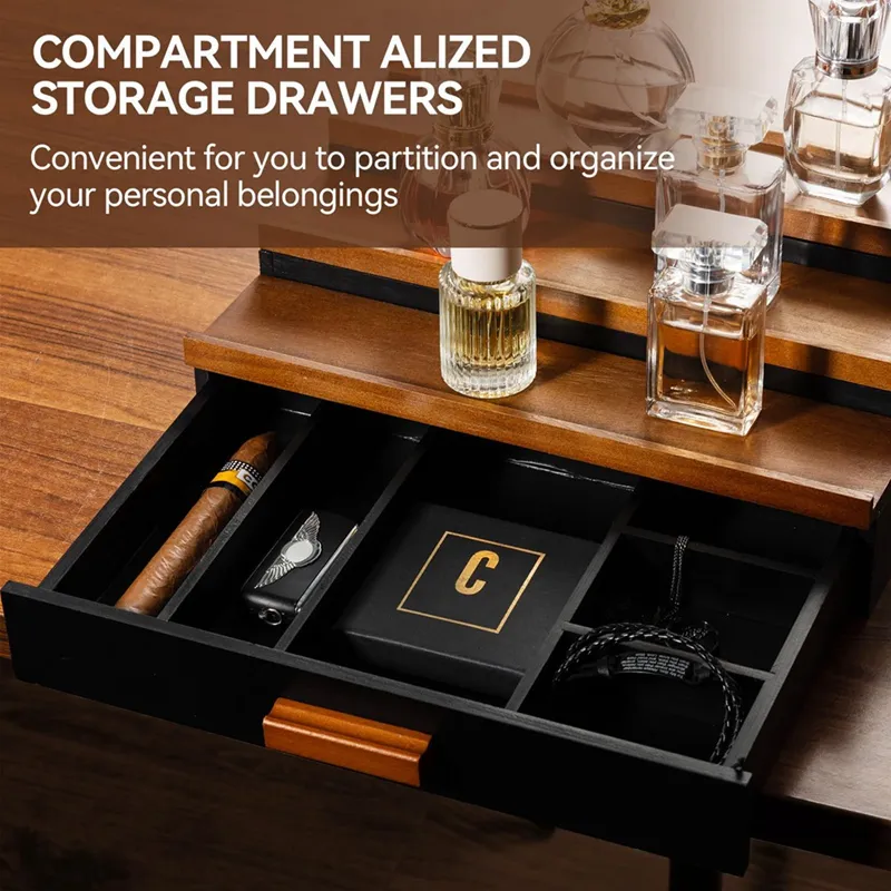 Wooden Cologne Display Stand Organizer for Men, Tier Cologne Display with  Drawer Storage, Perfume Display Rack Perfume Organizer