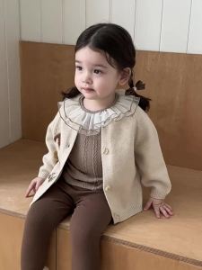 Childrens Spring Clothing Korean Style Kids Spring Outfits Girls Suits Baby Spring Cardigan Jacket Customization