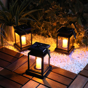 Outdoor Solar LED Palace Lantern Lawn Camping Decoration Landscape Courtyard Garden European-style LED Atmosphere Candle Light