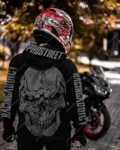 BCC Hoodie Prostreet Sunmori Series Black Skull - Jaket Sweater Baju Hangat Streetwear Best Seller Biker Sunmori Black Edition Prostreet Terbaru
