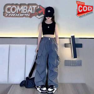 Celana cargo anak -anak korean styls New model kekinian Skena anak