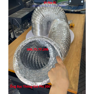 Ống bạc thông gió phi 200 ống dẫn gió quạt d200 ống nối quạt hút gió giá rẻ ống hút gió D200mm