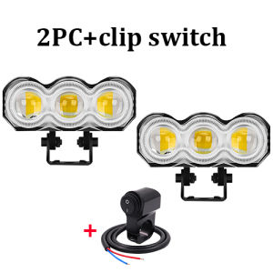 1PCS Super Bright Mini Driving Light Set Led Light Motorcycle Headlight 3 Eyes