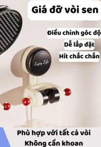 Giá đỡ vòi hoa sen treo vòi hoa sen hút chân không di chuyển dễ gác vòi sen gắn vòi sen