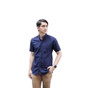 Baju Kemeja Pria Lengan Pendek Polos Slimfit Casual Atasan Pria Dewasa Hem Cowok Baju Kantor