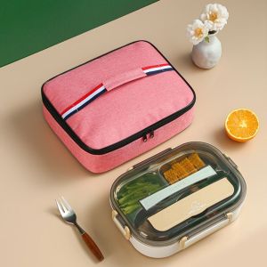 AAIV Thick Fashion Multifunction Square Large Oxford Milk Bottle Case Food Thermal Bag Insulation Bag Lunch Bag