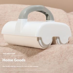 KS ลูกกลิ้งกำจัดขุยผ้าสองชั้นสำหรับเสื้อผ้า-ฉีกขาดง่ายไม่จำเป็นต้องทำความสะอาดกันฝุ่น