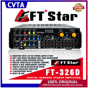 【CVTA】FT STAR FT-326D 2 Channel Amplifier With Mixer Equalizer