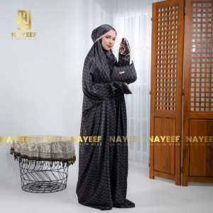 Mukena Perempuan Dewasa Santorini Silk Premuim 3ind1 Lasercut Motif Parsha