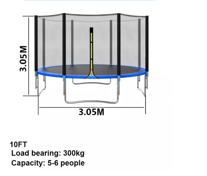 10FT HEAVY DUTY RECREATIONAL TRAMPOLINE WITH SAFETY NET LEISURE SPORTS  OUTDOOR BACKYARD Lazada PH