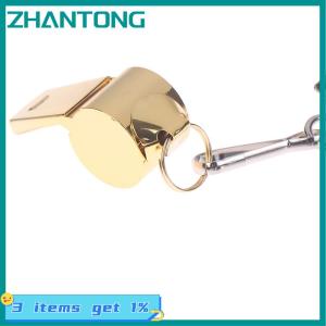 ZHANTONG Stainless Steel Rope Whistle Hanging Neck Outdoor Lifesaving Whistle