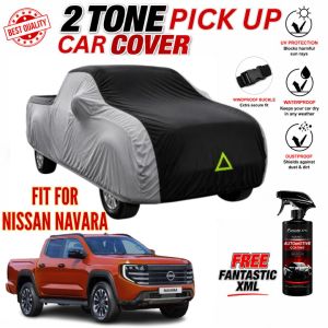 2 Tone Pickup Car Cover for Nissan Navara UV Protection Waterproof Dustproof Windproof Buckle with FANTASIC XML
