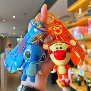 🇲🇾Cartoon Pooh/Stitch/Mickey/Donald Duck Keychain Stylist keychain Birthday Gift Fashion accessories PVC / 钥匙圈