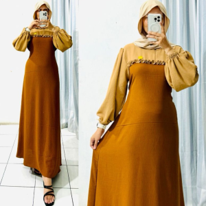 gamis malaya crinkle air flow premium-dress malaya kombinasi