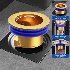 USEFUL TOOL 4pcs ปลั๊กดับกลิ่น แกนระบายน้ำพื้น ซิลิโคน ป้องกันกลิ่น ที่กรองพื้น ป้องกันกลิ่น ทนต่อกลิ่น ท่อระบายน้ำ ห้องน้ำ