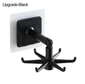 Organizer Seamless Hook Bathroom Accessories Wall Hanger 360 Rotating Coat Hanger Spoon Rack Kitchen