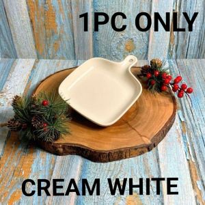 CERAMIC SKILLET SERVING DISH PLATE JAPANESE STYLE CERAMIC BAKING SQUARE PLATE WITH HANDLE