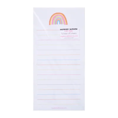 Raspberry Blossom List Pad - Rainbow