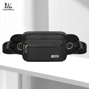 LouisWill Fashion Chest Bag Waist Bag Mens Waterproof Sports Bag  Large Capacity Casual Bag Street Bag Messenger Bag Multifunctional Chest Bag Fitness Bag Travel Bag Business Bag For Men Women