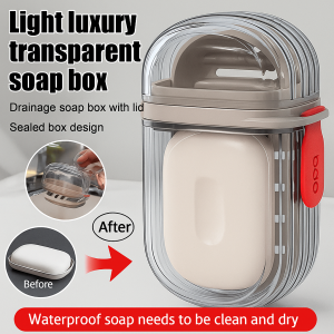 Portable Soap Box Lid Sealed And Drainable Portable Travel Soap Box Business Trips