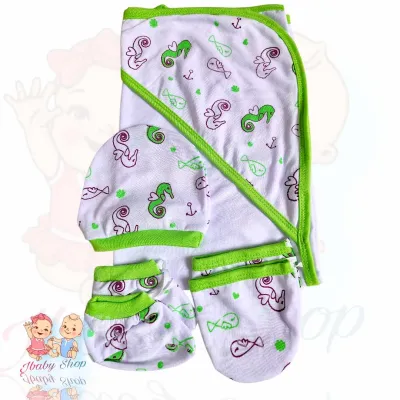 6in1 Receiving Hooded Blanket Newborn Set || hooded blanket mittens boties hat || Unisex