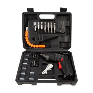 ZIAAN Rechargeable Electric Screw Driver Set Powerful Impact Rotating Handle Cordless Screwdriver Hand Tool Kit Driver Bit Hand Drill Home Repairs