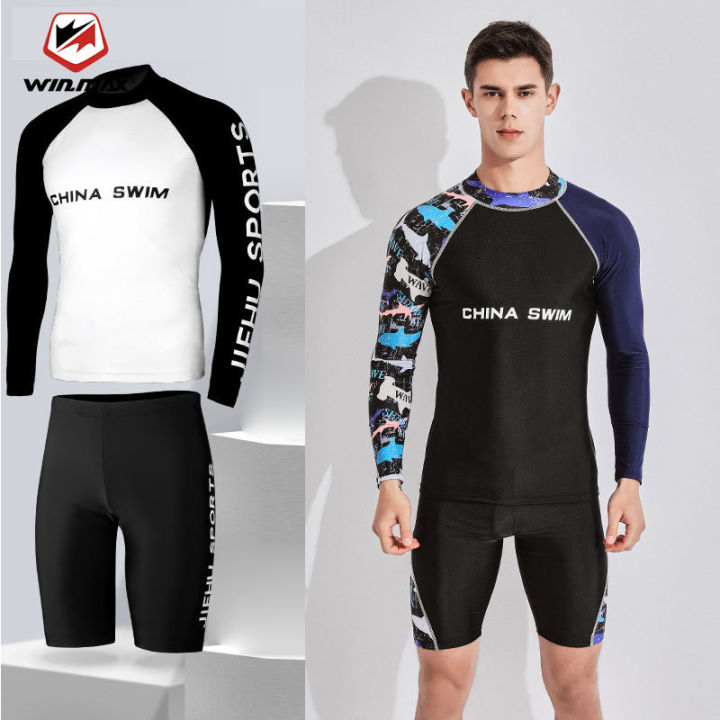 Winmax Bộ đồ bơi nam ba mảnh Chống tia cực tím Khô nhanh Bộ đồ bơi Bộ ...