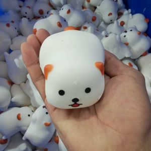 DAWEIF Hand Relax Crispy Dogs Squishy Shapable Cute Cats Crunchy Squeeze Creative Handmade Blocks Filled Squishy Kids Adults