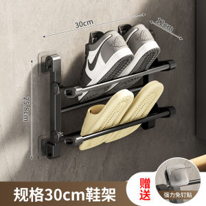 [Free Shipping] Multifunctional Shoe Rack Behind the Door Wall-Mounted Bathroom Shoe Rack No-Drill Shoe Storage for the Bathroom